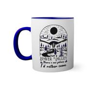 Beaver Valley Theres No Place Id Rather Be Taza de color azul oscuro con mango a juego 330ml