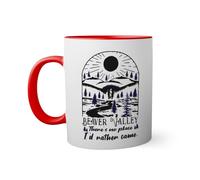 Beaver Valley Theres No Place Id Rather Be Taza de color roja con mango a juego taza 330ml