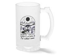 Beaver Valley Theres No Place Id Rather Be Taza de cristal pintado transparente Taza para de Beer 500ml