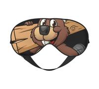 Beaver Working - Máscara de ojos opaca suave de doble cara para relajación, presión cero