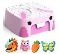 BeaverBot Español Cortador de cartón para niños, Kit de Herramientas de construcción de cartón Seguro para Bricolaje, Juguete Educativo para niños y niñas de 3 años en adelante (BB-C2-Rabbit)