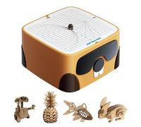 BeaverBot Español Cortador de cartón para niños, Kit de Herramientas de construcción de cartón Seguro para Bricolaje, Juguete Educativo para niños y niñas de 3 años en adelante, Modelos 3D