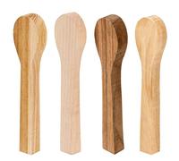 BeaverCraft BB3 - Kit de bloques de madera para tallado de cucharas - Bloques blandos sin terminar para hobby - 4 piezas: aliso, nogal, olmo y arce