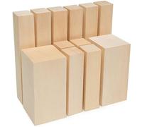 BeaverCraft Bloques de Basswood para Tallado BW12 pcs - Set de piezas suaves sin acabar para whittling, manualidades y proyectos de artesanía en madera
