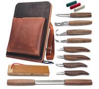 BeaverCraft, Juego de Tallado de Madera de Lujo S50X -Juego de Cuchillos de Tallado de Cucharas de Madera - Juego de Tallado de Madera para Principiantes y Profesionales (marrón)