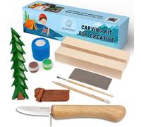 BeaverCraft Kit de Tallado en Madera para Niños y Principiantes DIY08 Kit de Inicio de Carpintería Kits de Pasatiempos para Niños Proyectos de Artesanía en Madera Regalos de Bricolaje Juego de Tallado