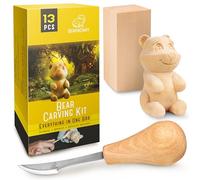 BeaverCraft Kit de Tallado para Principiantes DIY 05 - Set Whittling con Herramienta de Tallado y Bloques de Tilo, Manualidades para Adultos y Adolescentes, Conjunto de Herramientas
