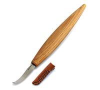 BeaverCraft SK4 - Cuchillo con gancho para tallar madera (mango largo de 6 cm, cuchillo de cuchara de 20 cm, herramientas de tallado de madera, cuenco Kuksa, herramienta de tallado para diestros)