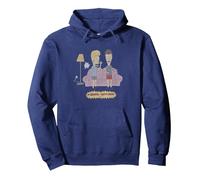 Beavis and Butt-Head Pink Couch Background Poster Sudadera con Capucha, Unisex para Adultos, Azul Marino, XXL