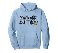 Beavis & Butt-Head Graffiti Texto Sudadera con Capucha, Unisex para Adultos, Azul Polvoriento, XXL