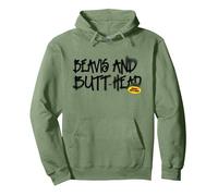 Beavis & Butt-Head Graffiti Texto Sudadera con Capucha, Unisex para Adultos, Verde Salvia, L