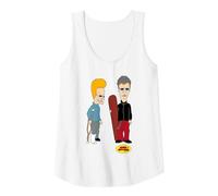Beavis & Butt-Head Snowboard Deportes de Invierno Camiseta sin Mangas, Mujer, Blanco, M