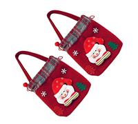 Beavorty 1 Juego Bolso De Mano No Tejido Bolsa De Favores De Fiesta De Navidad Bolsas De De Mano Bolsa De Reutilizable Suministros De Navidad Paño 2 Piezas