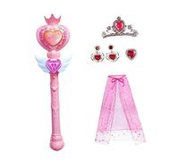 Beavorty 1 Juego Juguetes de capa de princesa palos intermitentes juguete brillante de mano varita luminosa suministro de fiestas varita intermitente nocturna capa para Ampolla rosa
