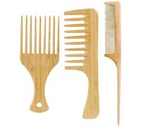 Beavorty 1 Juego Peine De Bambú De Anchos Peine De Peluqueria Horquillas Para Cabello Rizado Peine De Pelo Para Hombres Peine Desenredante Peines Perder Color Madera Peine De Madera