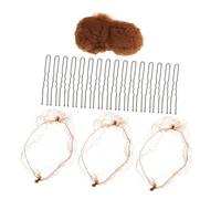 Beavorty 1 Juego Secador De Pelo Red Para Peluquería Cubiertas De Moño Para El Cabello De Ballet Accesorios Para El Cabello Cubierta De Moño De Malla Elástica Red De Pelucas Coffee Paño