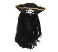 Beavorty 1 Juego sombrero de fiesta del festival Sombrero pirata adorno de sombrero de carnaval decoración de sombreros de fiesta accesorio de foto de carnaval peluca tela no tejida