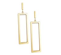 Beavorty 1 Par Pendientes cuadrados Pendientes para mujeres aretes de declaración pendientes de mujer anillo de oído pendiente de mujer aguja de plata 925 Golden