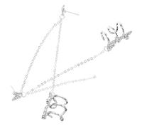 Beavorty 1 Par pendientes de arete para pendientes de clip acortar joyería de pendientes colgantes joyas de joyería del oído aleación