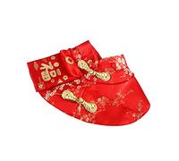 Beavorty 1 Pc Abrigo para Mascotas Estilo Chino Capas de año Nuevo una Chaqueta Abrigada Vestidos Capa de Gato de año Nuevo Abrigo de Gato Estilo Chino Invierno Ropa Traje de año Nuevo
