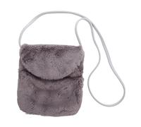 Beavorty 1 Pieza Bolso de Hombro de Pelo para Mujer Bandolera de Teléfono Móvil Gris para y Ocasiones Diarias Capacidad Moderada para Móviles y Accesorios de Versátiles