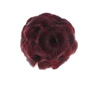Beavorty 1 Pieza De Moño De Pelo Sintético Con Clip Para Moño Diseño De Flores Para Mujer Fácil De Usar Añade Volumen Y Plenitud Color Vino