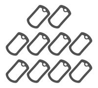 Beavorty 10 Fundas Protectoras de Silicona Negras para Placas de Identificación de Perro, Anillos Silenciosos para Mascotas, Accesorios Antirruido, Tamaño 50-28 Mm, Pack de 10 Unidades,