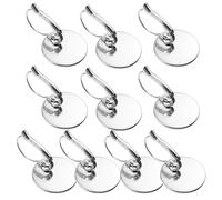 Beavorty 10 Piezas Base para Pendientes DIY Gancho Oreja, Bandeja de Acero Inoxidable de 16 Mm para Bisutería, Bandeja para Ganchos, Accesorios para Fabricación de Joyas y Manualidades