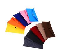 Beavorty 10 Piezas Bolsa Fieltro con Botón para Almacenamiento Multifuncional de Móvil Auriculares y Cables Sobres para Organizar Billetes y Objetos Pequeños
