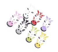 Beavorty 100 Botones de Madera Diseño de Caballo Colorido y Acabado Fino para Decoración DIY y Ropa en 2 Bolsas, Adorables Botones de Costura Decorativos Color Aleatorio