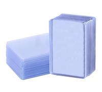 Beavorty 100 Fundas Portátiles para Tarjetas de Pvc Azul Diseño Superior Abierto para Proteger Cartas y Accesorios de Mesa