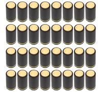 Beavorty 100piezas Cápsulas Termorretráctiles para Botellas de Vino Tapones de Pvc para Sellado Fácil Uso Bares y Hogar Decoración Profesional para Botellas de Negro con Anillo Dorado