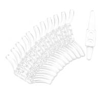 Beavorty 12 Abrazaderas Transparentes para Cuerda de Persianas, 12 Piezas, Tornillos, Soporte de Seguridad para Estores y Cortinas en Ventanas, Material Acrílico Resistente, Accesorio