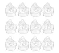 Beavorty 12 Cajas Decorativas Transparentes de Plástico Forma de Corazón Rellenable para Dulces y Manualidades, Contenedores Reutilizables para Regalos de Boda, Postres y Fiestas