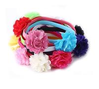 Beavorty 12 Cintas Elásticas Para La Cabeza Para Las Mujeres Lazos De Flores Para El Cabello Diadema Nupcial Gomas Para El Pelo De Flores Víspera De Todos Los Santos Vacaciones Bufanda