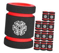 Beavorty 12 piezas Fundas Protectoras Elásticas para Agarre de Tatuajes Cubiertas de Esponja Gruesa Antideslizantes Mangas Compactas y Flexibles para Artistas del Tatuaje Color Rojo Corto