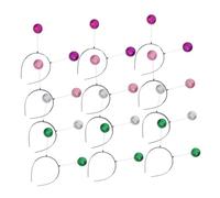 Beavorty 12piezas Diadema De Dibujos Animados Con Bola De Purpurina Tocado Marciano Para Disfraz De Extraterrestre Accesorios Cabello De Extraterrestre Para Fiesta De Halloween Actuación El