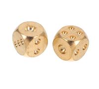 Beavorty 2 Dados de Latón Puro, Dados de Cobre Macizo para Juegos de Matemáticas Y Diversión en Fiestas, Estilo Surtido, Acabado Vintage para Juegos de Mesa Y Pasatiempos en Fiestas.