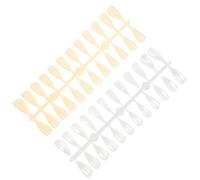 Beavorty 2 Juegos 240 Piezas Plantillas para Uñas Postizas Punta Puntiaguda Tamaño Surtido Plástico Transparente y Natural para Práctica y Entrenamiento de Manicura Profesional y Uso