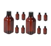 Beavorty 2 Juegos Botella Cuadrada De Cuello Largo Botes Pequeños Con Tapa Botella De Agua A Prueba De Fugas Botella Reutilizable Travel Bottles Botella Con Tapas La Mascota 5 Piezas * 2