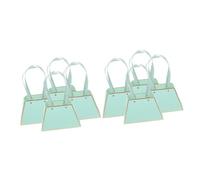 Beavorty 2 Juegos Caja De Flores Portátil Bolsas De Bolsita Bolsitas Hechas A Mano Mini Bolsas De Ramo Transparentes Bolsas De Fiesta De Neón Favor Bolsas Papel Especial Blue 4 Uds * 2