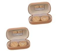 Beavorty 2 Juegos De Estuche Portátil De Color Complementario Conjunto De Contenedor De Lentes Estuche De Cosméticos De Viaje para Ojos Soporte para Kit De Cuidado