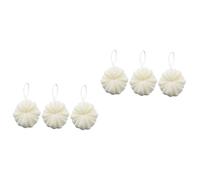 Beavorty 2 Juegos de Exfoliantes de Malla para Diseño de Calabaza Color Beige para El Cuidado de La Piel Duraderos Y Fáciles de Usar con Cuerda (3 Unidades)
