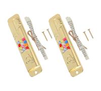 Beavorty 2 Juegos de Mezuzá Puerta de Metal Artesanal con Pergamino Kosher, Decoración Religiosa para Puerta, Adorno de Aleación de Zinc Dorado para Hogar y Protección Espiritual