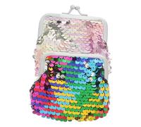 Beavorty 2 Monederos Pequeños para Mujer con Lentejuelas Reversibles y Cierre de Beso, Ligeros y Cómodos al Tacto, Ideales para Fiestas y Uso Diario