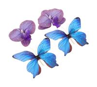 Beavorty 2 pares Clips para Zapatos de Verano con Flores Orquídea y Accesorios Desmontables para Sandalias de Boda Fiestas la Piscina y Calzado Femenino Elegante