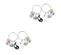 Beavorty 2 Pares De Llaveros De Tai Chi Llaveros De Colgantes Para Llaves De Amor Para Madre E Hija De Relación Adornos Para Llaves De Amor A Juego
