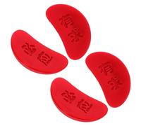 Beavorty 2 Pares de Mini Copas Sagradas de Adivinación Chinas, Copas de Plástico Color Vino Tinto para Rituales de Bendición y Juegos de Adivinación Budistas Taoístas, Decoración