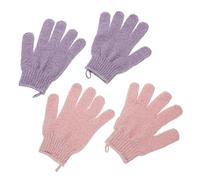 Beavorty 2 Pares Guantes De Baño Guantes Para Fregar La Ducha Guantes De Limpieza Depurador Del Cuerpo Del Guante Guantes De Ducha Guantes De Spa Para Hombres Exfoliante Corporal Poliéster