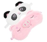 Beavorty 2 Piezas Antifaz De Peluche Dibujos Animados Compresa Ocular Para Ojos Secos Antifaz De Seda Para Dormir Para Dormir Divertido Ligero Banda Elástica